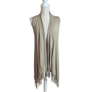 Joseph A Fringe Knit Vest / Cardigan